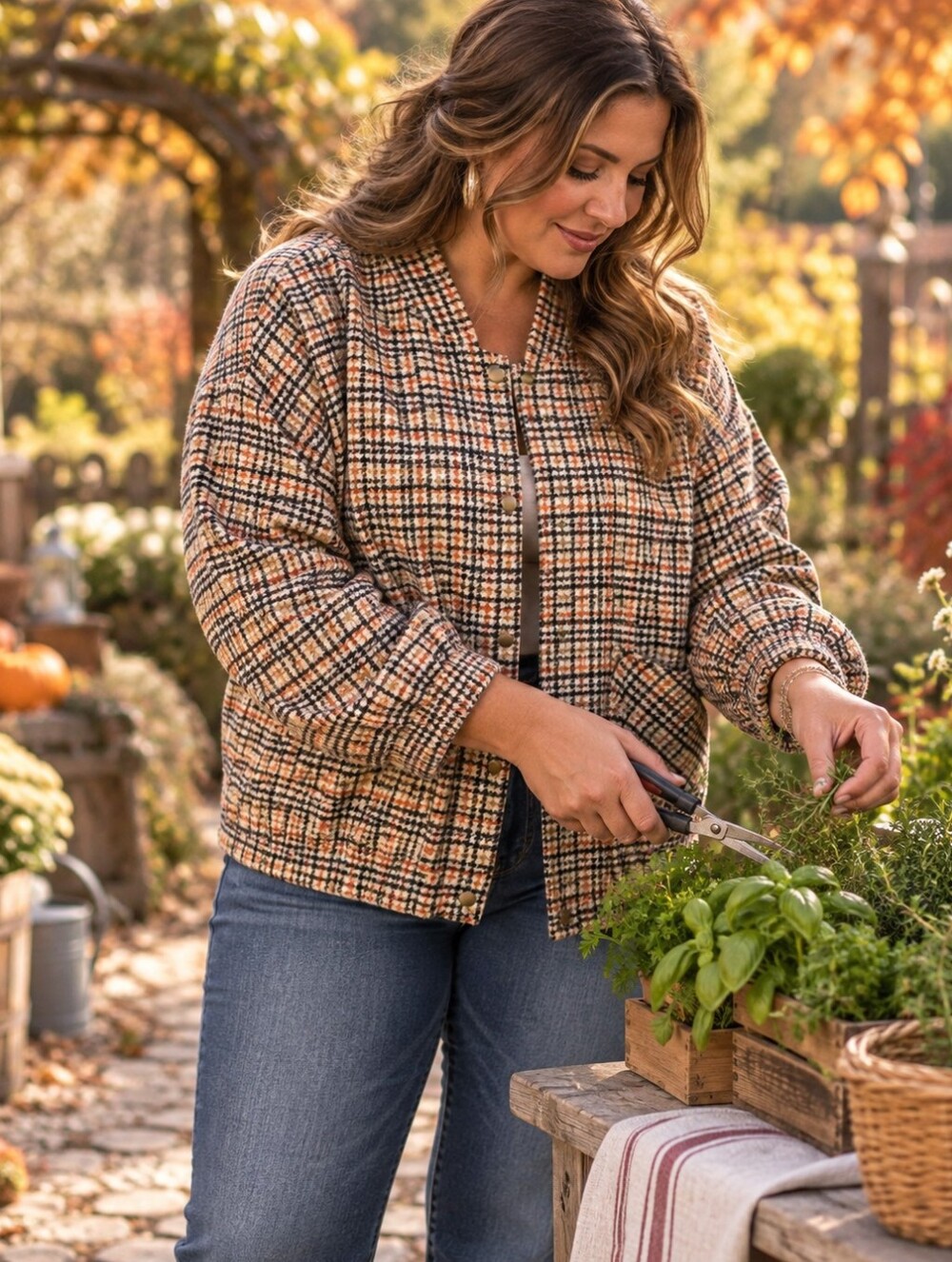 Old Navy | NWT Plaid Jacket Tan XXL